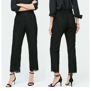 J. Crew black lace pants